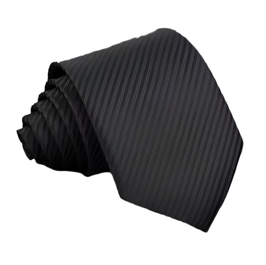 BLACK STRIPPED NECKTIE