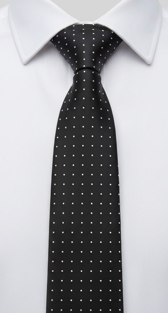 BLACK DOTTED NECKTIE