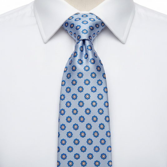The Grey x Small Flowers Necktie