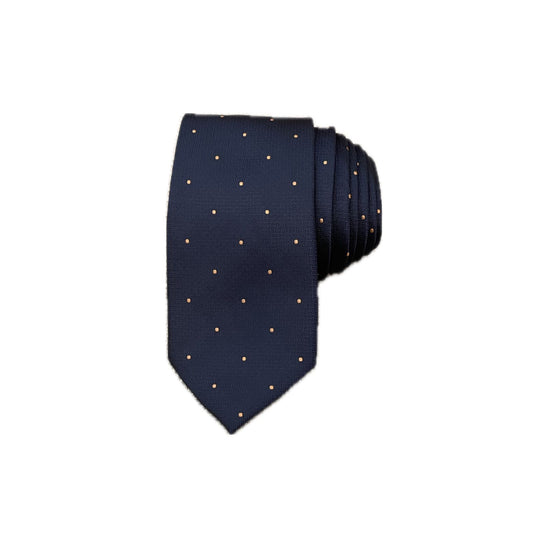 The Gold Dotted Navy Necktie