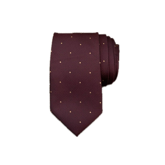 The Gold Dotted Maroon Necktie