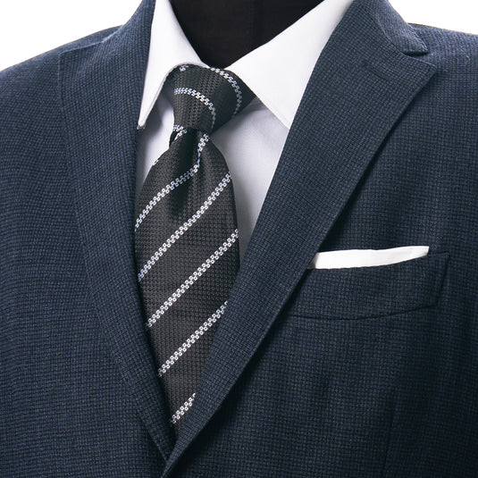 The Black x Grey Stripes Necktie