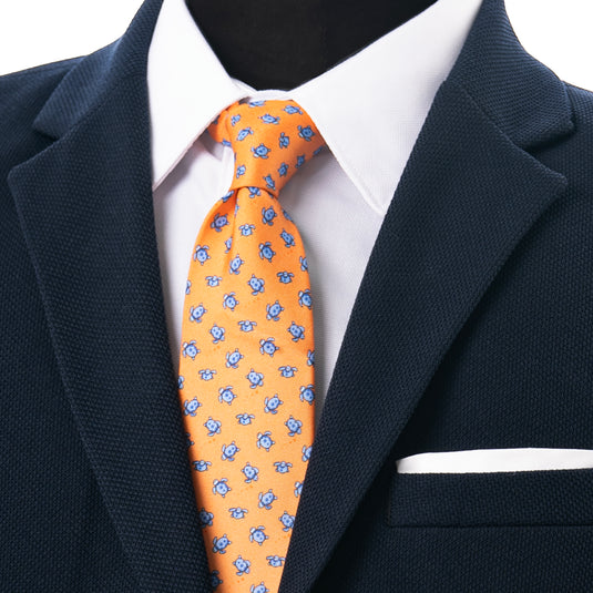 The Orange Turtles Necktie