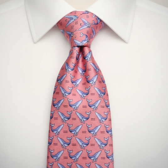 PINK DOLPHIN NECKTIE