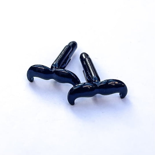 The Mustache Black Cufflinks