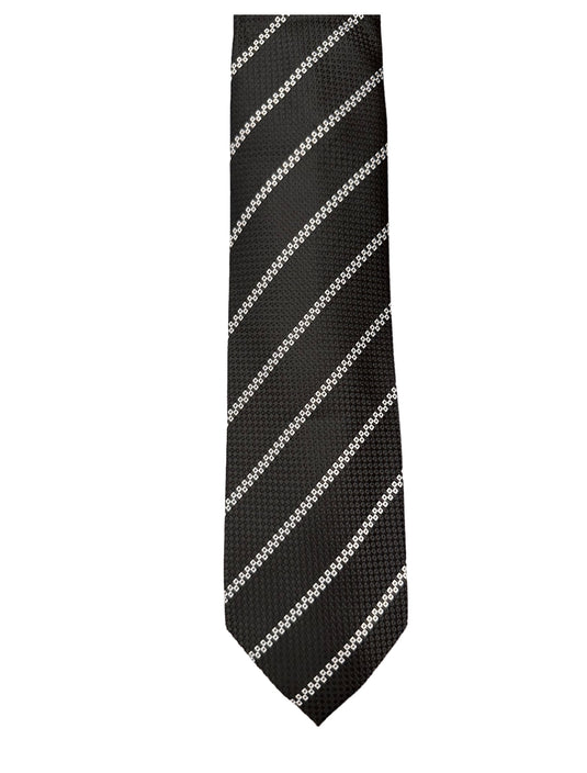 The Black x Grey Stripes Necktie