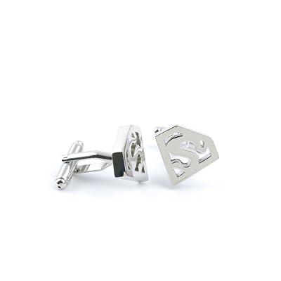 SILVER SUPERMAN CUFFLINKS