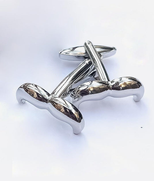 The Silver Mustache Cufflinks