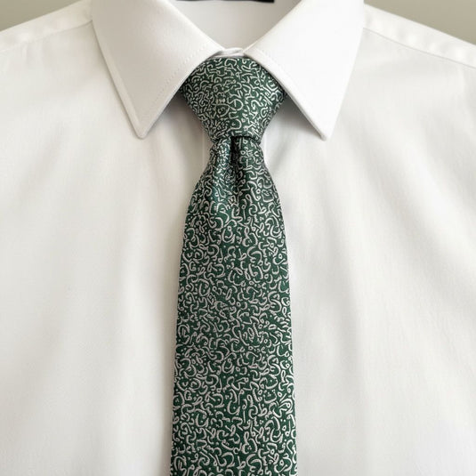 GREEN ARABIC LETTERS NECKTIE