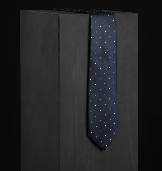 The Dotted Navy Necktie