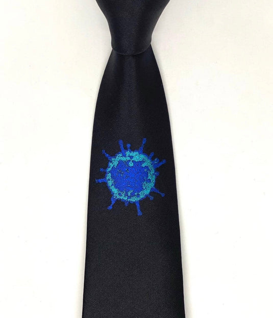 The Black with a Touch of Blue Necktie