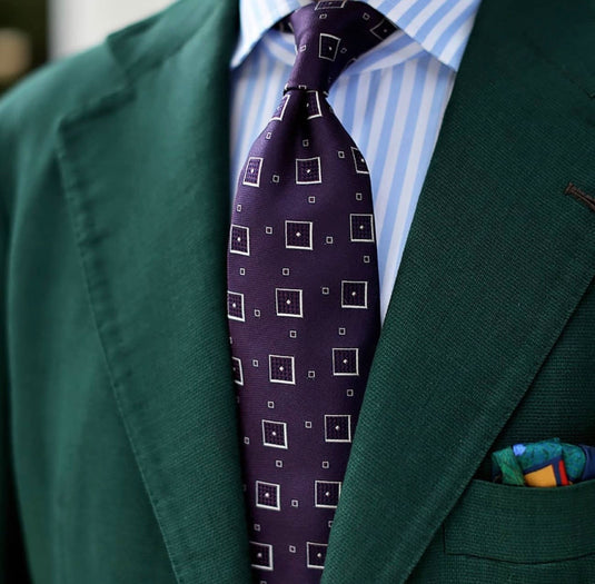 The Purple Squares Necktie